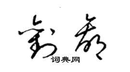 梁锦英刘赢草书个性签名怎么写