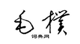 梁锦英毛朴草书个性签名怎么写