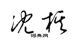 梁锦英沈棋草书个性签名怎么写