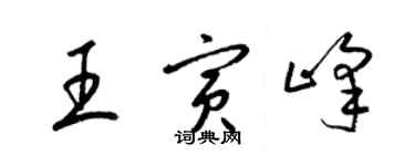 梁锦英王寅峰草书个性签名怎么写