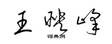 梁锦英王映峰草书个性签名怎么写