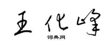 梁锦英王化峰草书个性签名怎么写