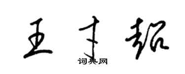 梁锦英王才超草书个性签名怎么写