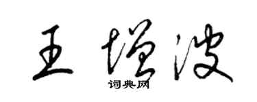 梁锦英王增波草书个性签名怎么写