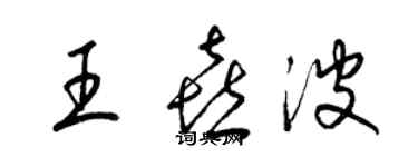 梁锦英王喜波草书个性签名怎么写