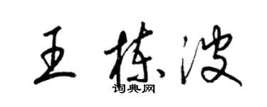 梁锦英王栋波草书个性签名怎么写