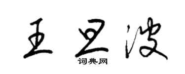 梁锦英王旦波草书个性签名怎么写