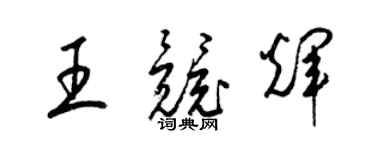梁锦英王竞辉草书个性签名怎么写