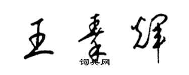 梁锦英王秦辉草书个性签名怎么写