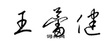 梁锦英王蕾健草书个性签名怎么写