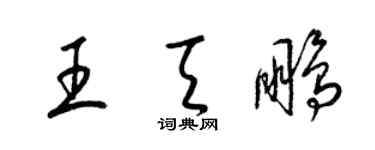 梁锦英王天鹏草书个性签名怎么写
