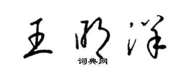 梁锦英王明洋草书个性签名怎么写
