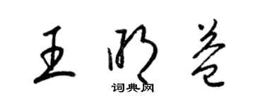 梁锦英王明益草书个性签名怎么写