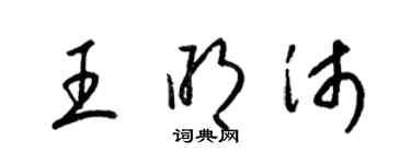 梁锦英王明沛草书个性签名怎么写