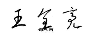 梁锦英王全亮草书个性签名怎么写