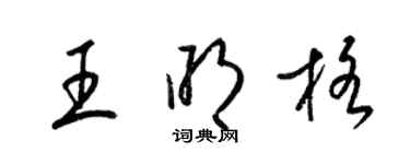 梁锦英王明格草书个性签名怎么写