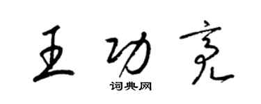 梁锦英王功亮草书个性签名怎么写