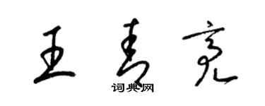 梁锦英王青亮草书个性签名怎么写