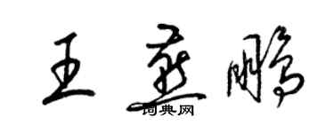 梁锦英王燕鹏草书个性签名怎么写