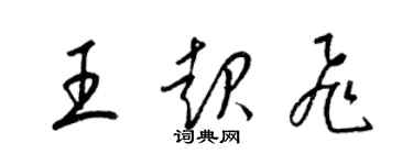 梁锦英王起飞草书个性签名怎么写