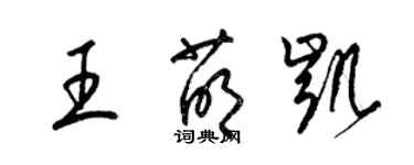 梁锦英王萌凯草书个性签名怎么写