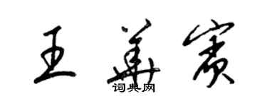 梁锦英王华宾草书个性签名怎么写