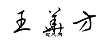 梁锦英王华方草书个性签名怎么写