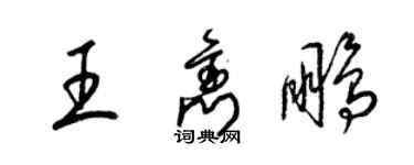 梁锦英王隽鹏草书个性签名怎么写