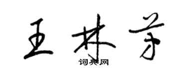 梁锦英王林芳草书个性签名怎么写