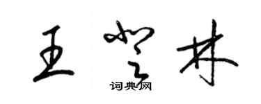 梁锦英王登林草书个性签名怎么写