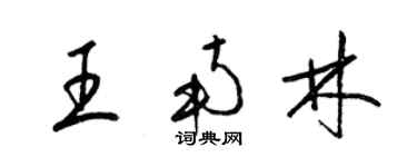 梁锦英王南林草书个性签名怎么写
