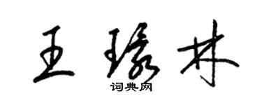 梁锦英王环林草书个性签名怎么写