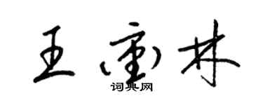 梁锦英王冲林草书个性签名怎么写