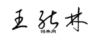 梁锦英王能林草书个性签名怎么写
