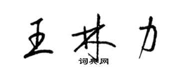 梁锦英王林力草书个性签名怎么写