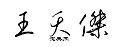 梁锦英王夭杰草书个性签名怎么写
