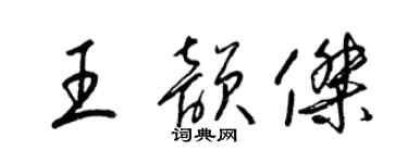 梁锦英王韵杰草书个性签名怎么写
