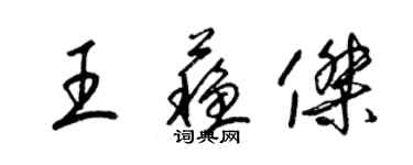 梁锦英王苏杰草书个性签名怎么写