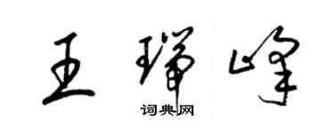 梁锦英王瑞峰草书个性签名怎么写