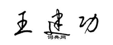 梁锦英王建功草书个性签名怎么写