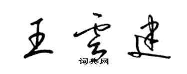 梁锦英王云建草书个性签名怎么写