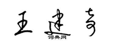 梁锦英王建奇草书个性签名怎么写