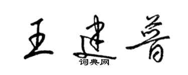 梁锦英王建普草书个性签名怎么写