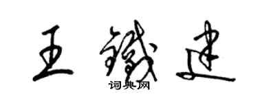 梁锦英王铁建草书个性签名怎么写