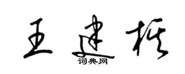 梁锦英王建棋草书个性签名怎么写