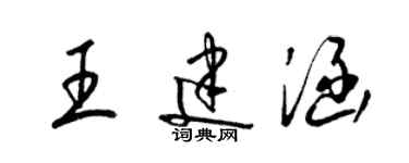 梁锦英王建涵草书个性签名怎么写