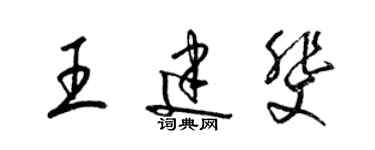 梁锦英王建斐草书个性签名怎么写