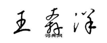 梁锦英王奔洋草书个性签名怎么写
