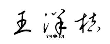 梁锦英王洋桔草书个性签名怎么写