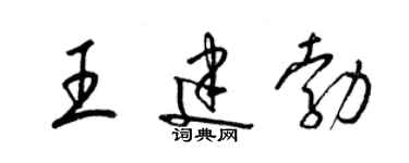 梁锦英王建勃草书个性签名怎么写